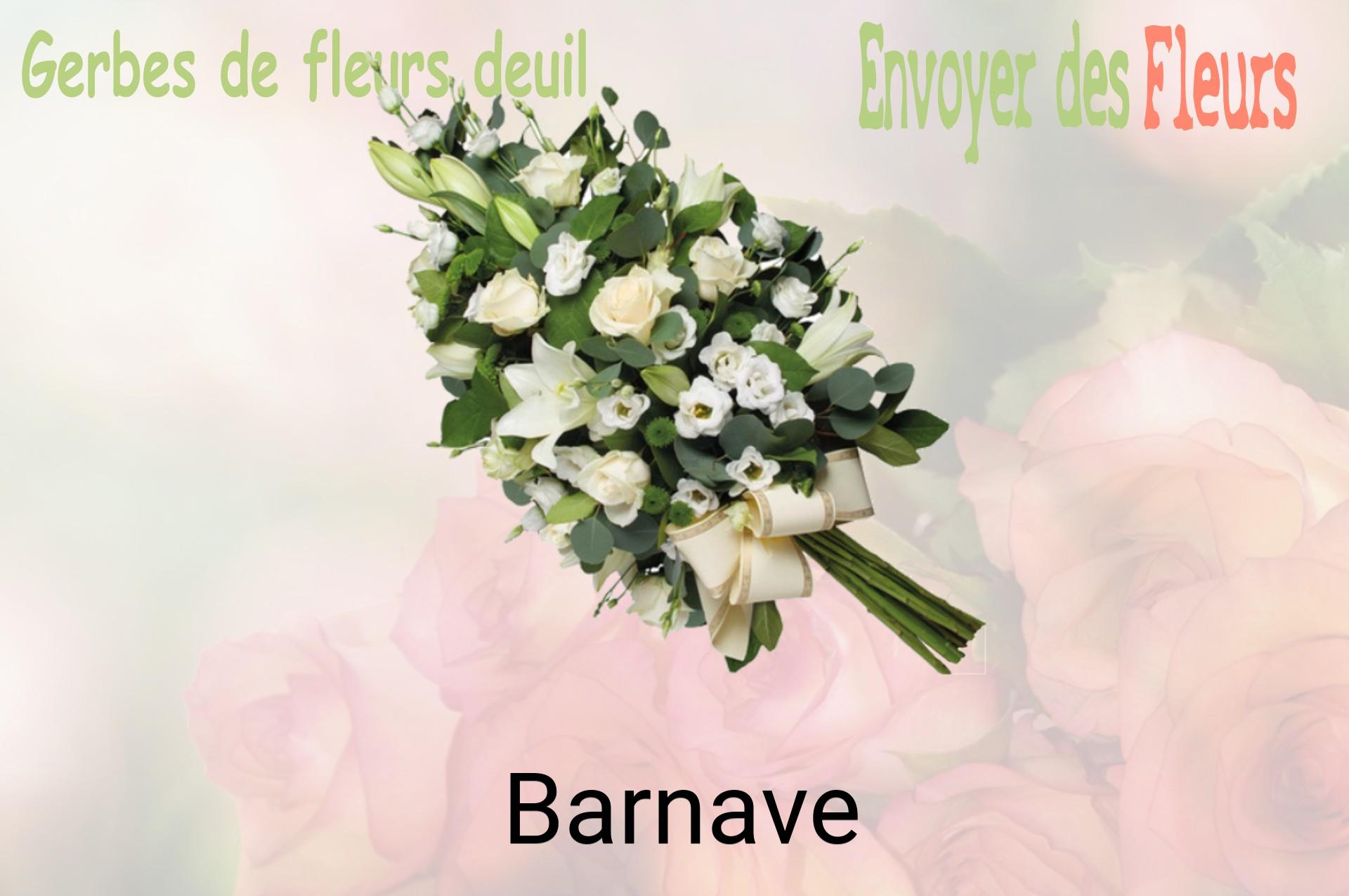 Gerbe de fleurs de deuil livrée à Barnave